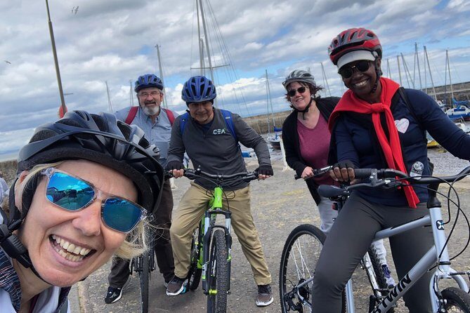 'A Wee Pedal's' Award-Winning Circular Cycle Tour of Edinburgh! - Leith harbour refreshment, then Portobello Beach and Fife views