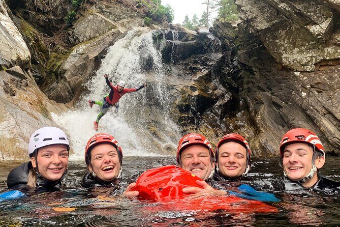 Discover Canyoning at Bruar Falls - What you actually do: jumps, slides, flumes, and abseils